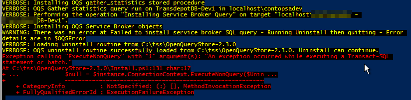 Error at installation · Issue #68 · OpenQueryStore/OpenQueryStore · GitHub