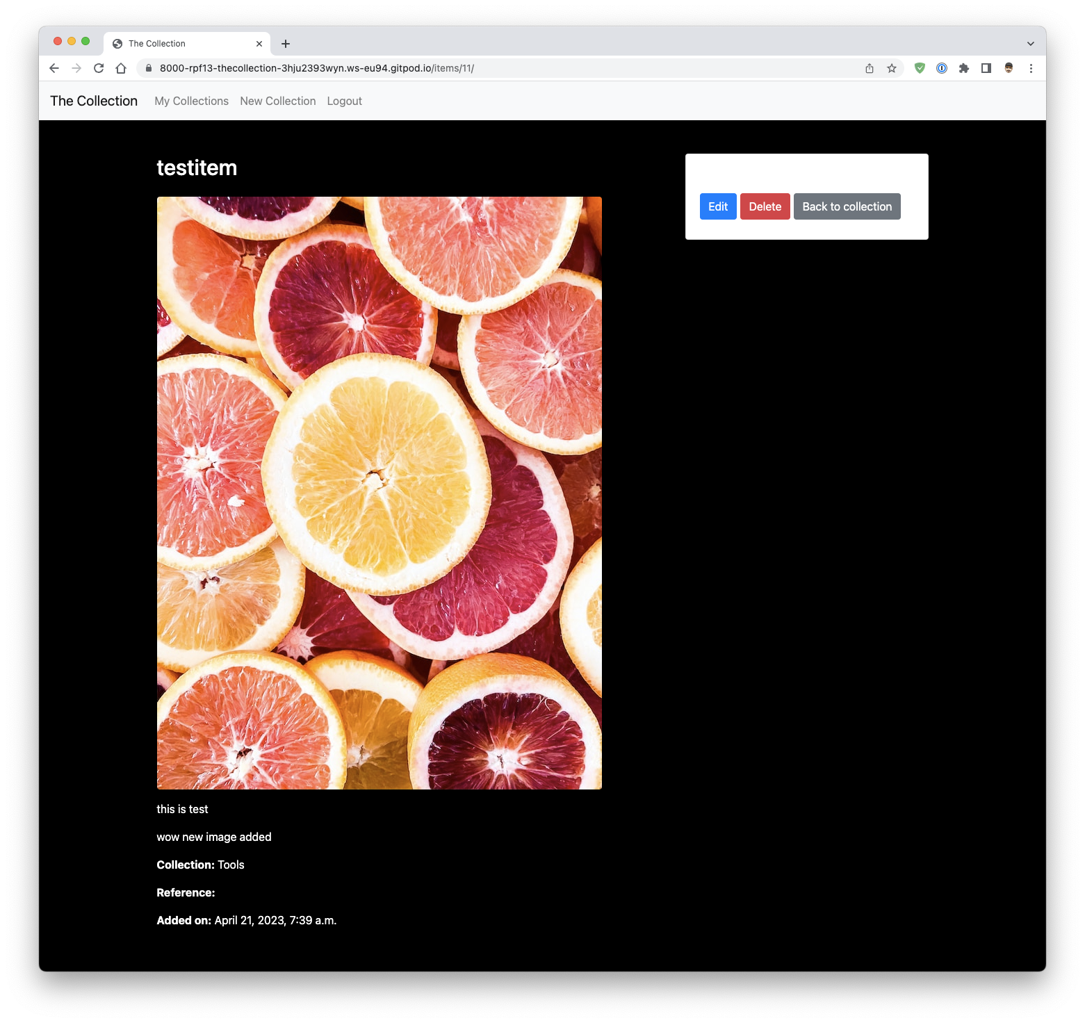 USER STORY: Update & Delete Item · Issue #52 · rpf13/the-collection ...
