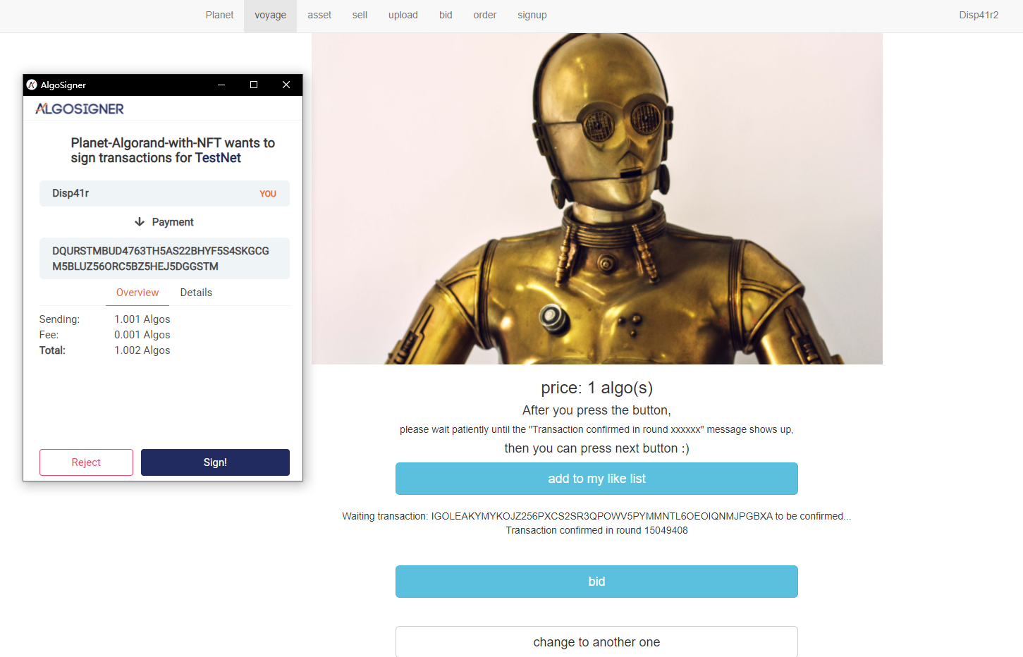 GitHub - fromddy/Planet-Algorand-with-NFT