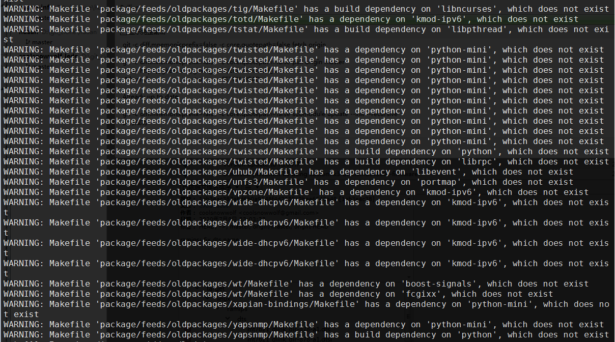 最近的代码编译出现WARNING · Issue #5099 · coolsnowwolf/lede · GitHub