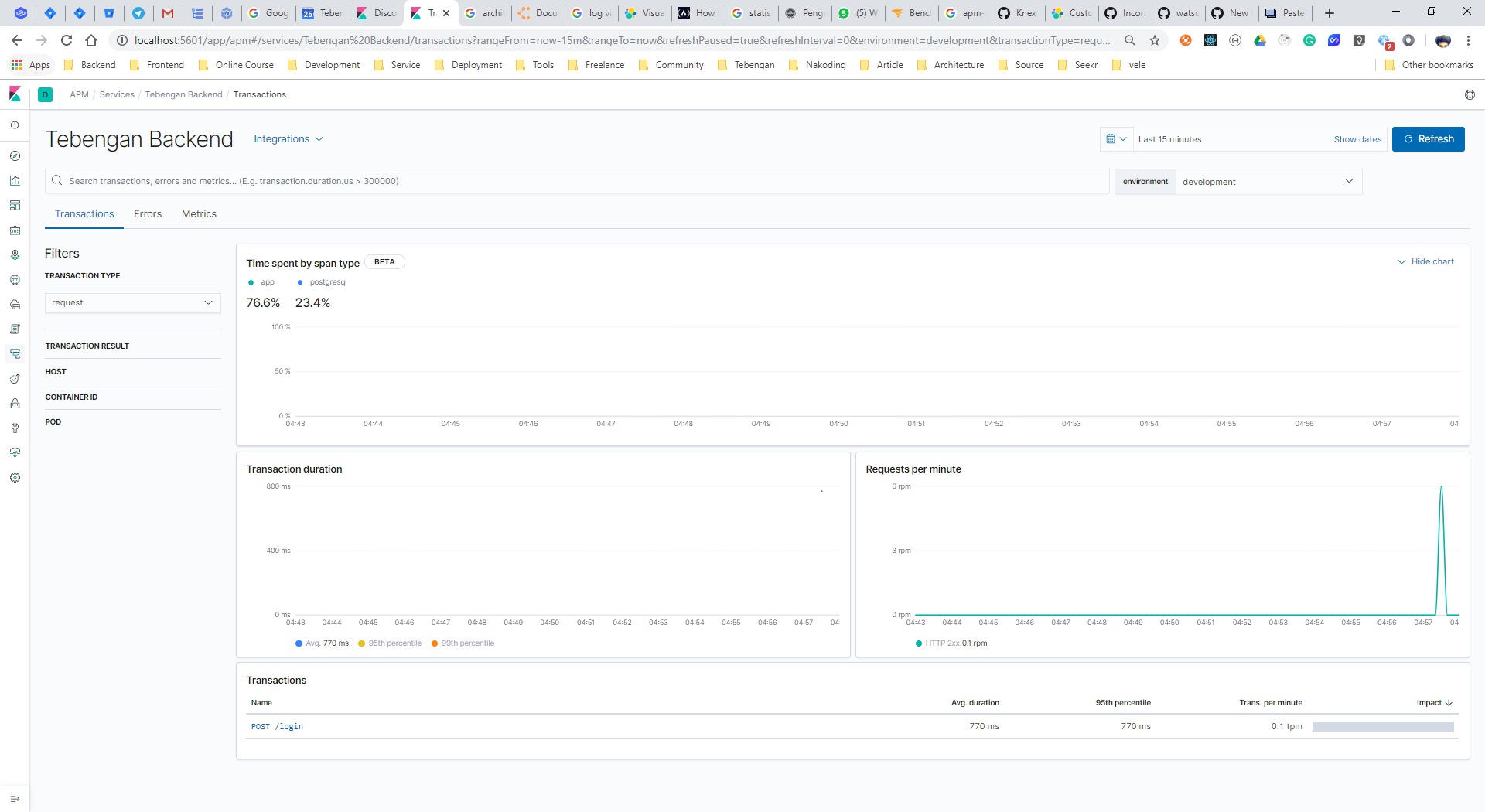 node.js Apm server transaction not recorded in node js agent