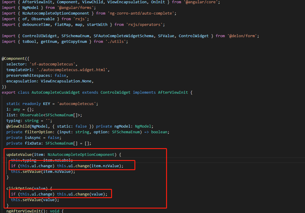 sf autocomplete widget add change event · Issue #1332 · ng-alain/ng ...