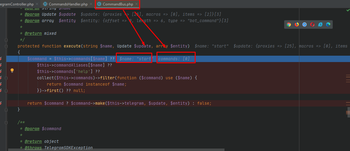 Does not run commands · Issue #803 · irazasyed/telegram-bot-sdk · GitHub