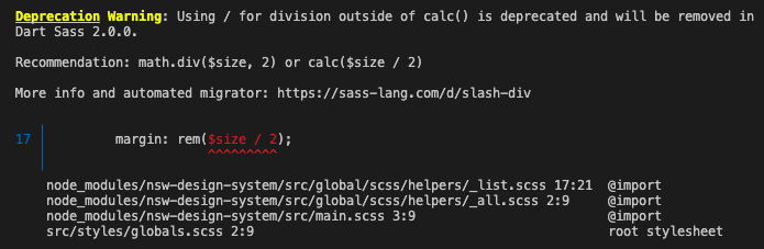 Deprecated Dependency · Issue #213 · digitalnsw/nsw-design-system · GitHub