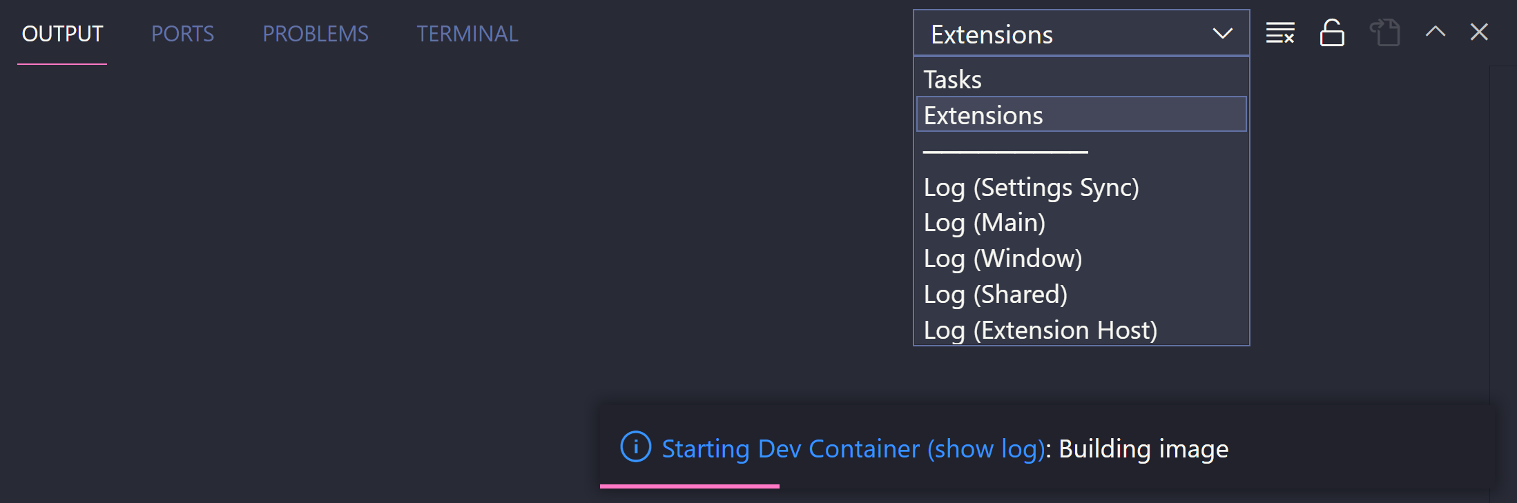 Can't see build log in Remote-Containers · Issue #5614 · microsoft ...