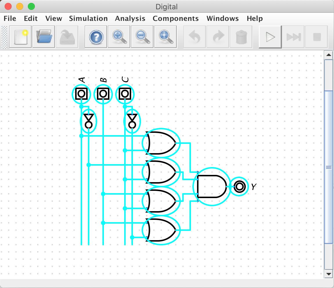 Circuit, selected and dragging around with mouse
