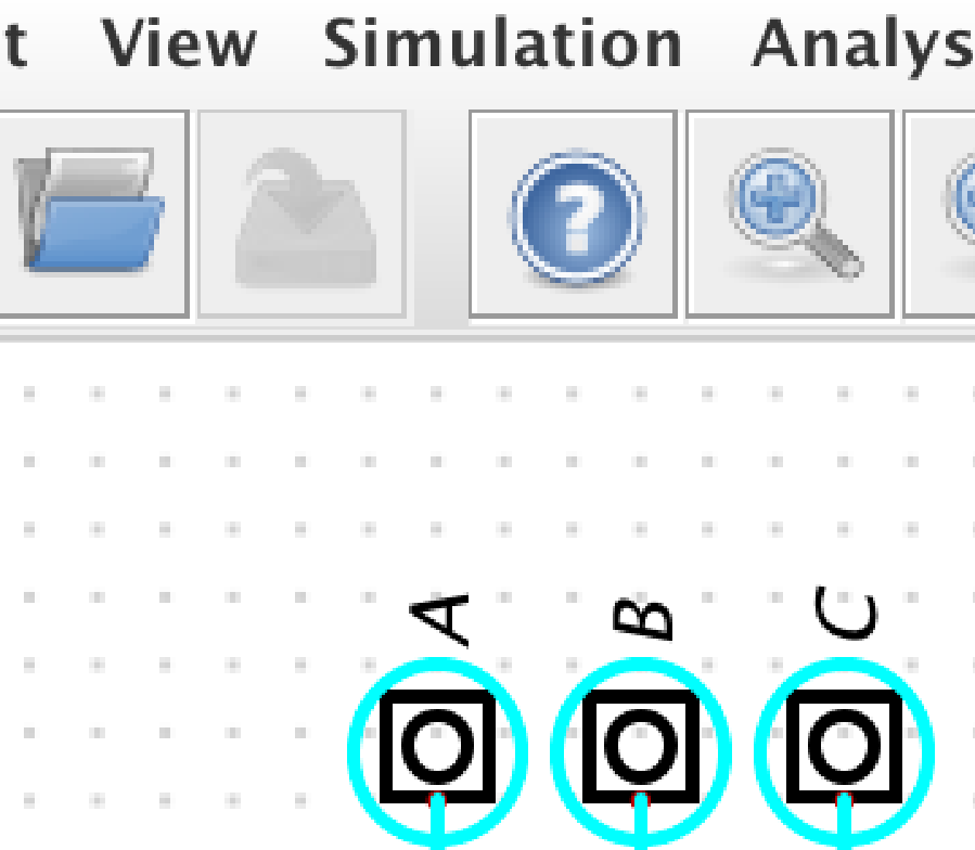 Circuit, selected and dragging around with mouse, zoomed in