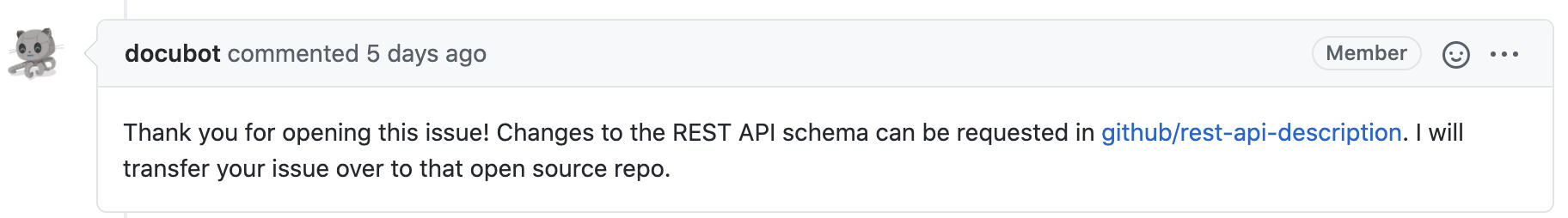 comment posted by a workflow