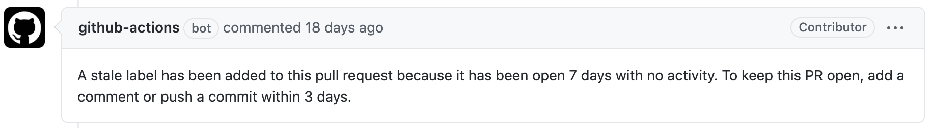 stale comment