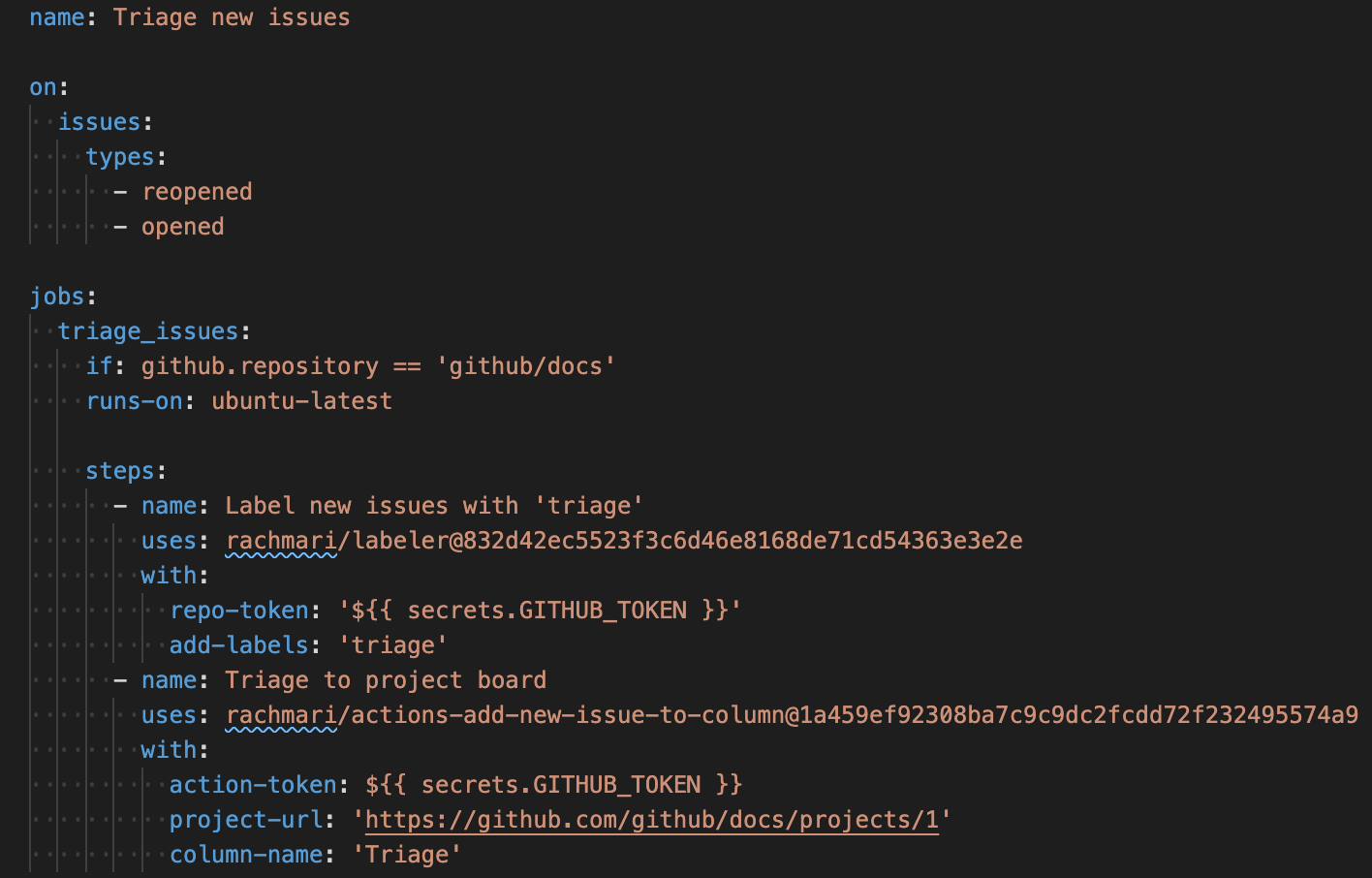 sample workflow