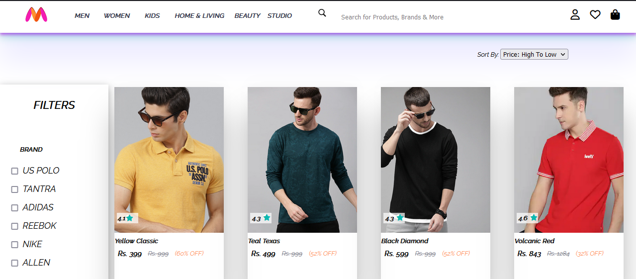 GitHub - akashbhadouria/Myntra-Clone: Created Myntra clone, a online ...