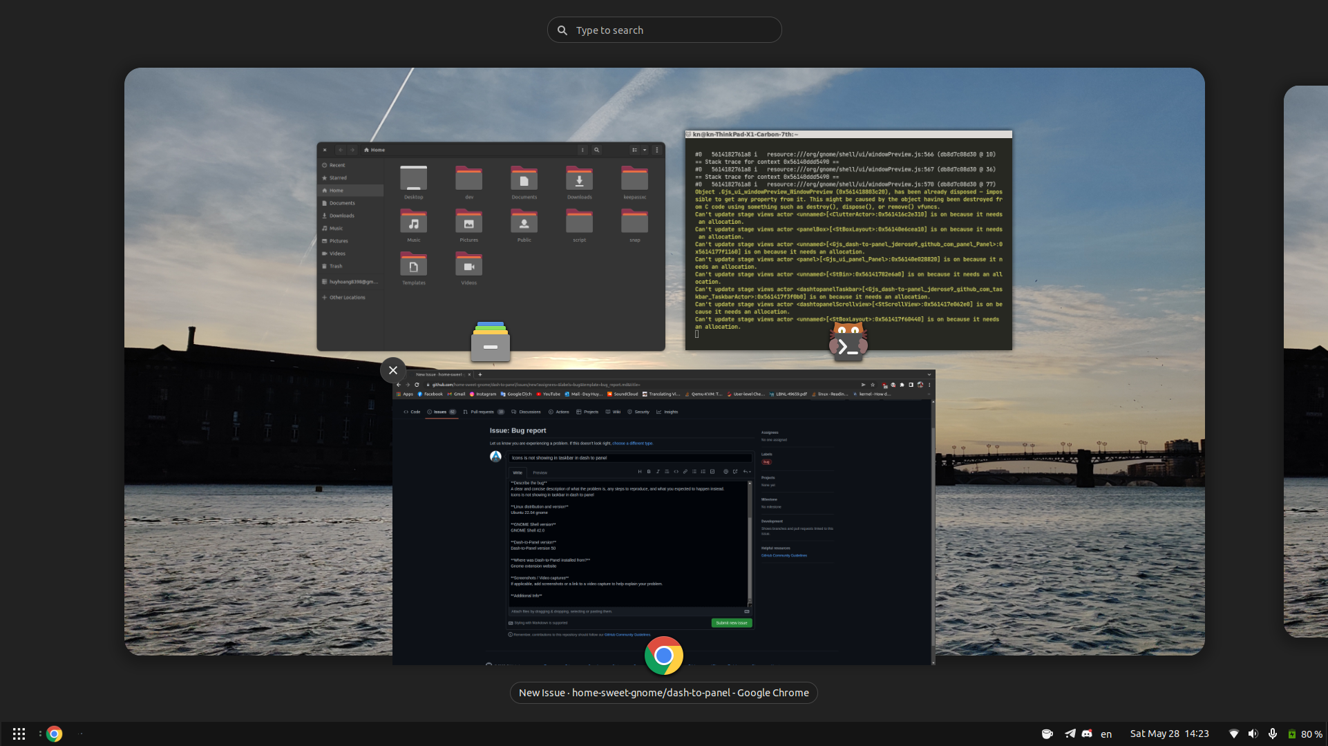 Icons is not showing in taskbar in dash to panel · Issue 1680 · home