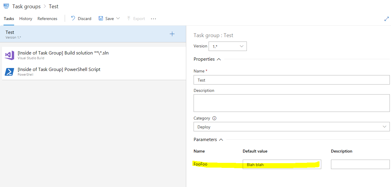 Powershell script v2 task group parameter is not being converted to