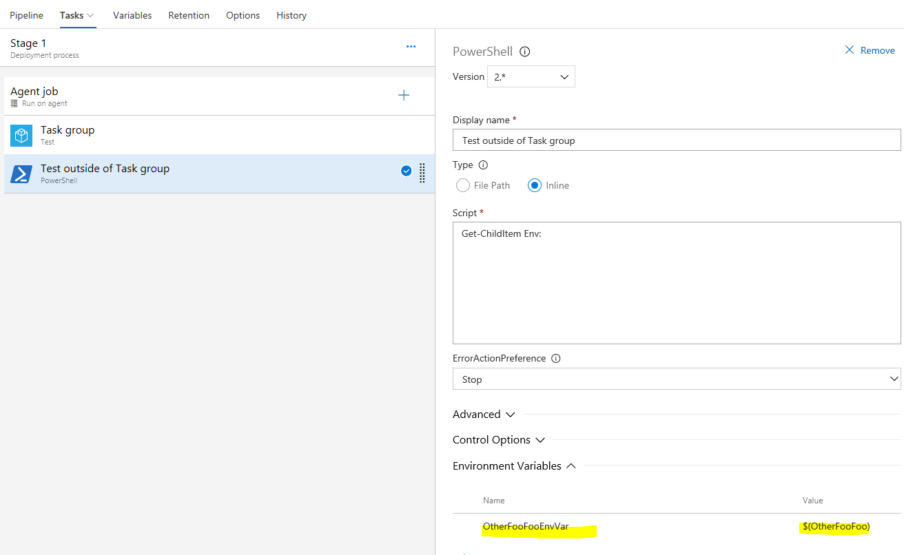 PowerShell Script v2 - Task group parameter is not being converted to ...