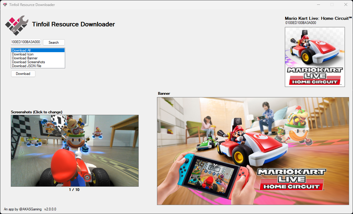 GitHub AKASGaming/TinfoilResourceDownloader A program used to