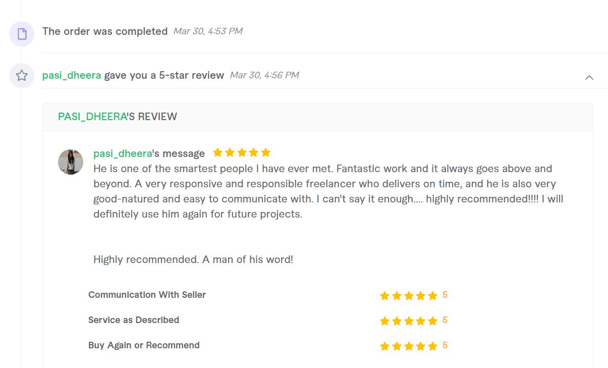 Review 5 Fiverr 