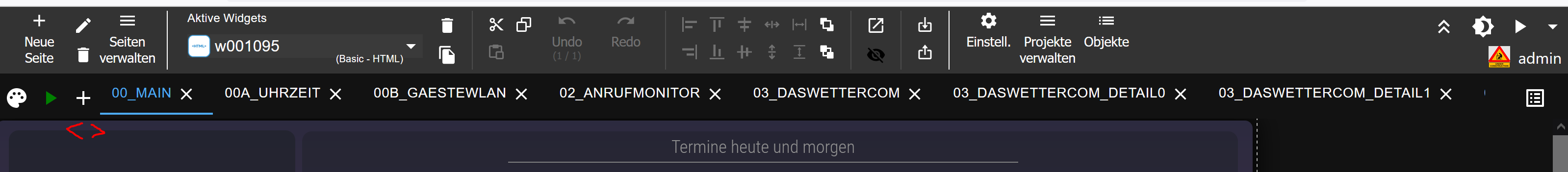 Add Button for switching between different views and switch focus to ...