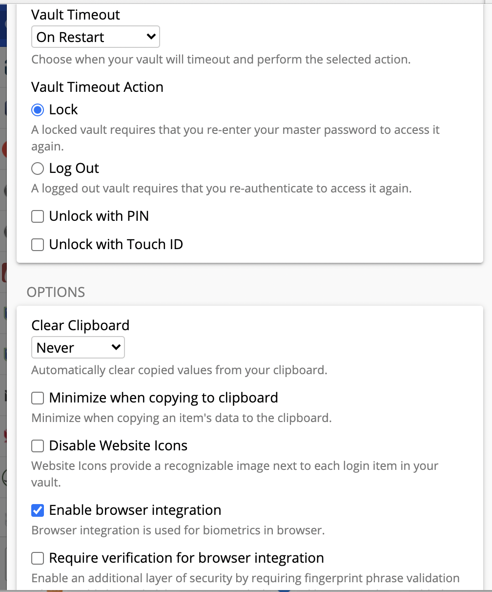 Browser integration/Biometric not working (Chrome/MacOS) · Issue 797 · bitwarden/desktop · GitHub