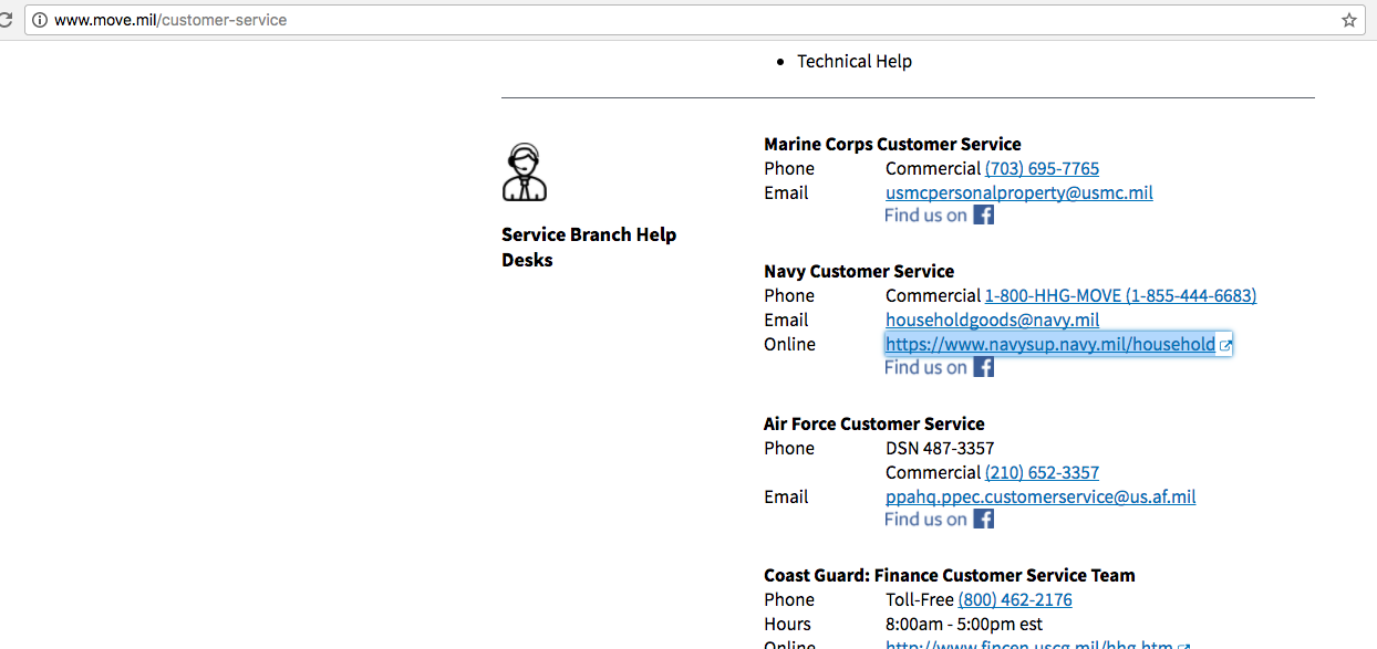 Customer Service Typo typo: Navy Customer Service url · Issue #218 · deptofdefense/move.mil ...