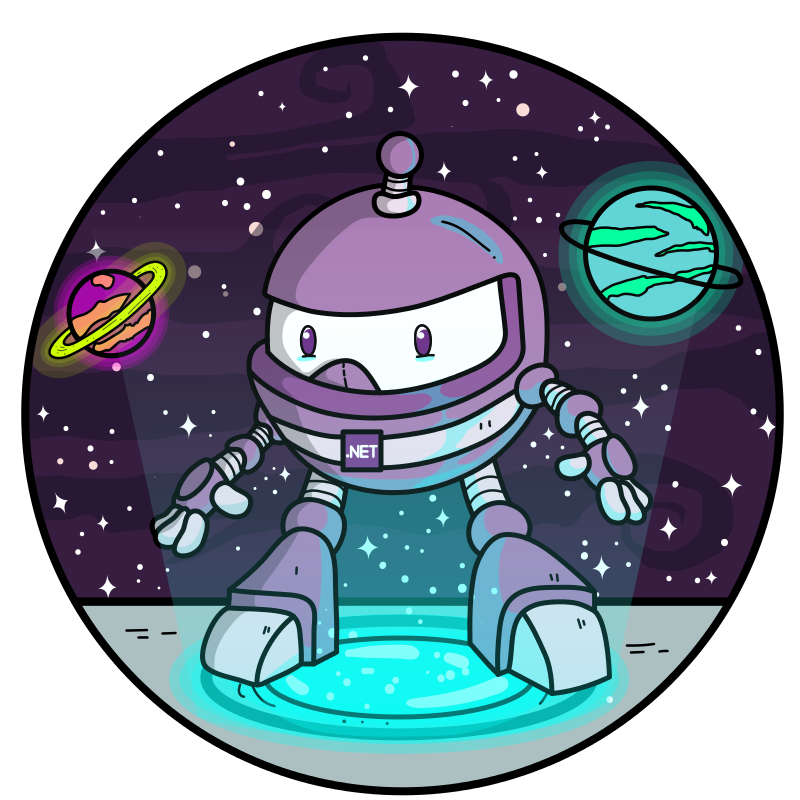 dotnet bot in space