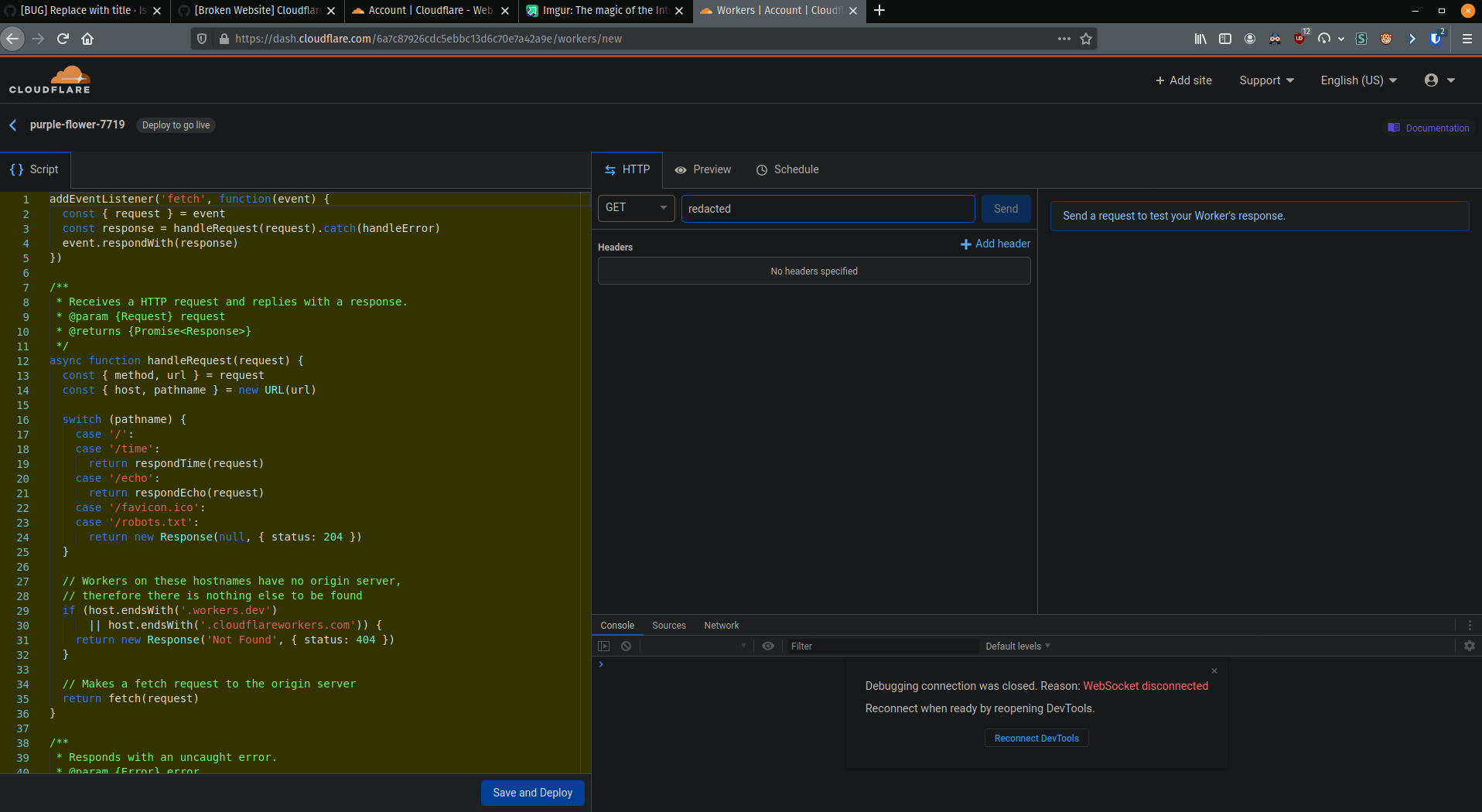 [Broken Website] Cloudflare Worker script editor is not resized ...