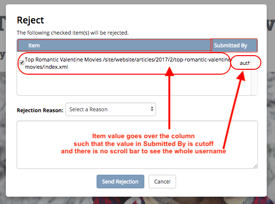 [studio-ui] Cannot see the whole username in the Submitted By column ...