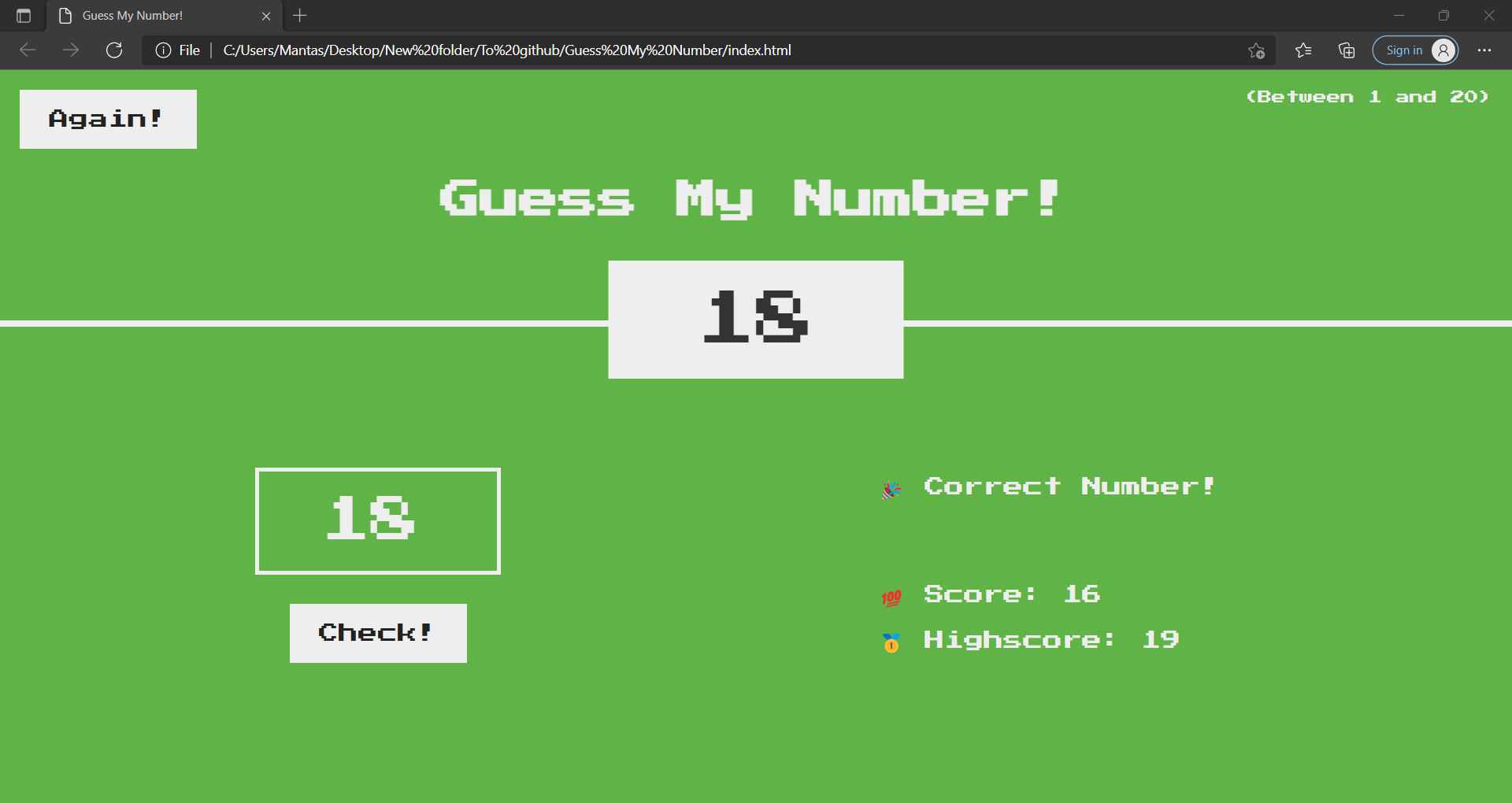 GitHub - MantasGG/Guess-My-Number: Guess My Number game made with html ... image.