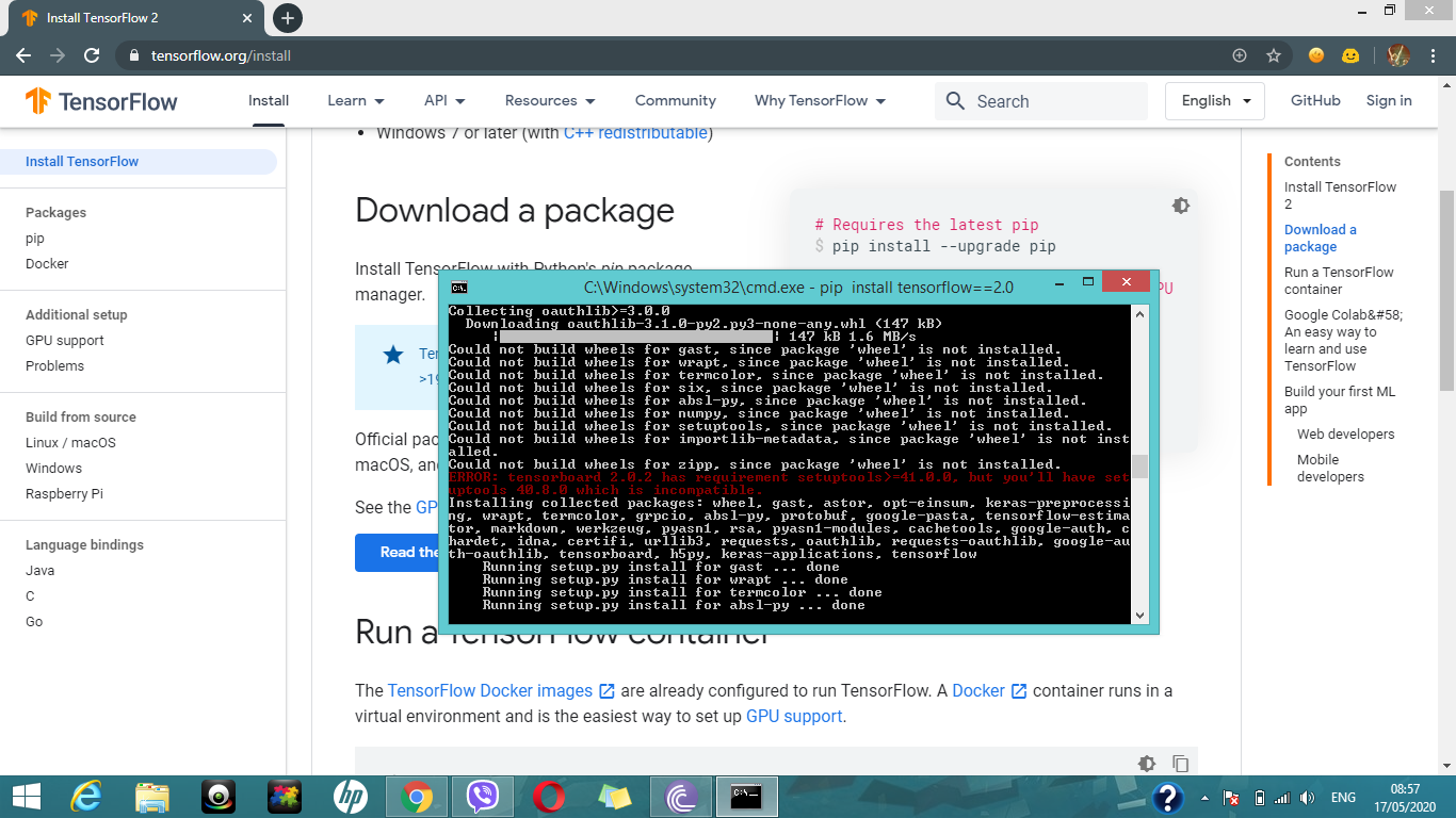 Setuptools 40.0.0 is incompatible · Issue #39974 · tensorflow ...