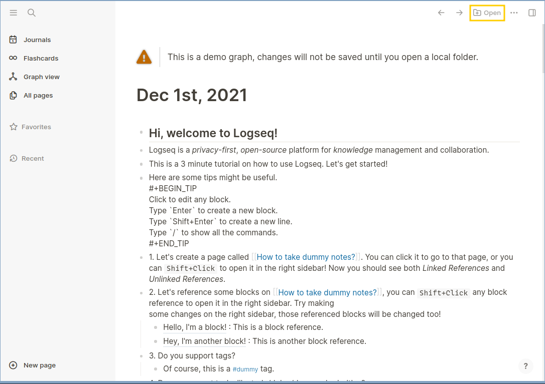 Does not create daily journal entry · Issue #3329 · logseq/logseq · GitHub