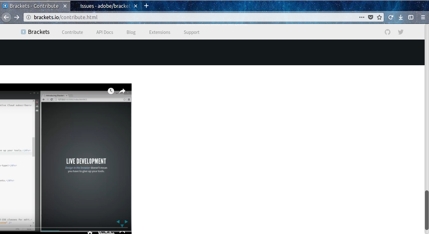 Broken video on brackets.io · Issue #13970 · adobe/brackets · GitHub