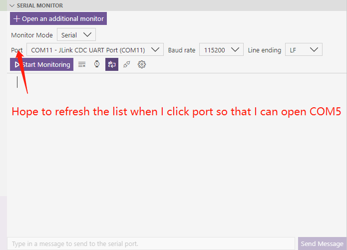 refresh Port list · Issue 62 · microsoft/vscodeserialmonitor · GitHub