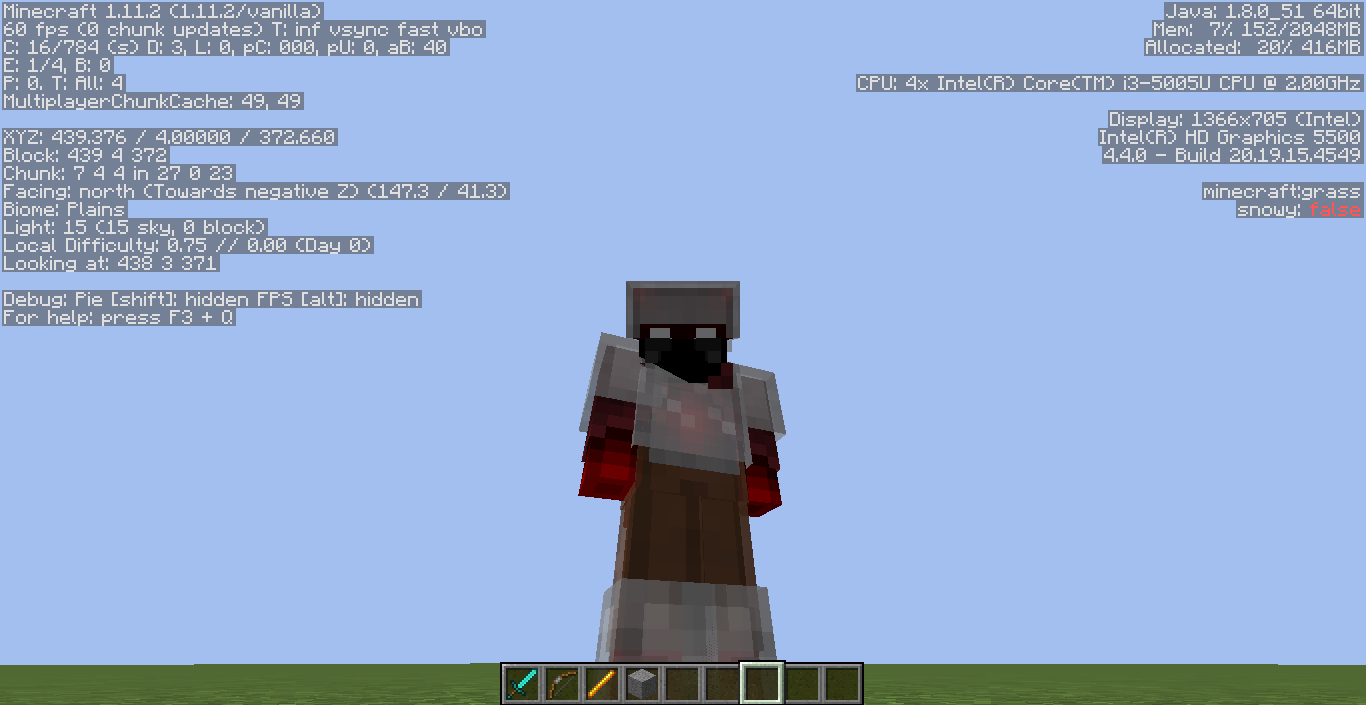 [1.8.9 HD U L5/Vanilla] Armor model transparency works on the mini ...