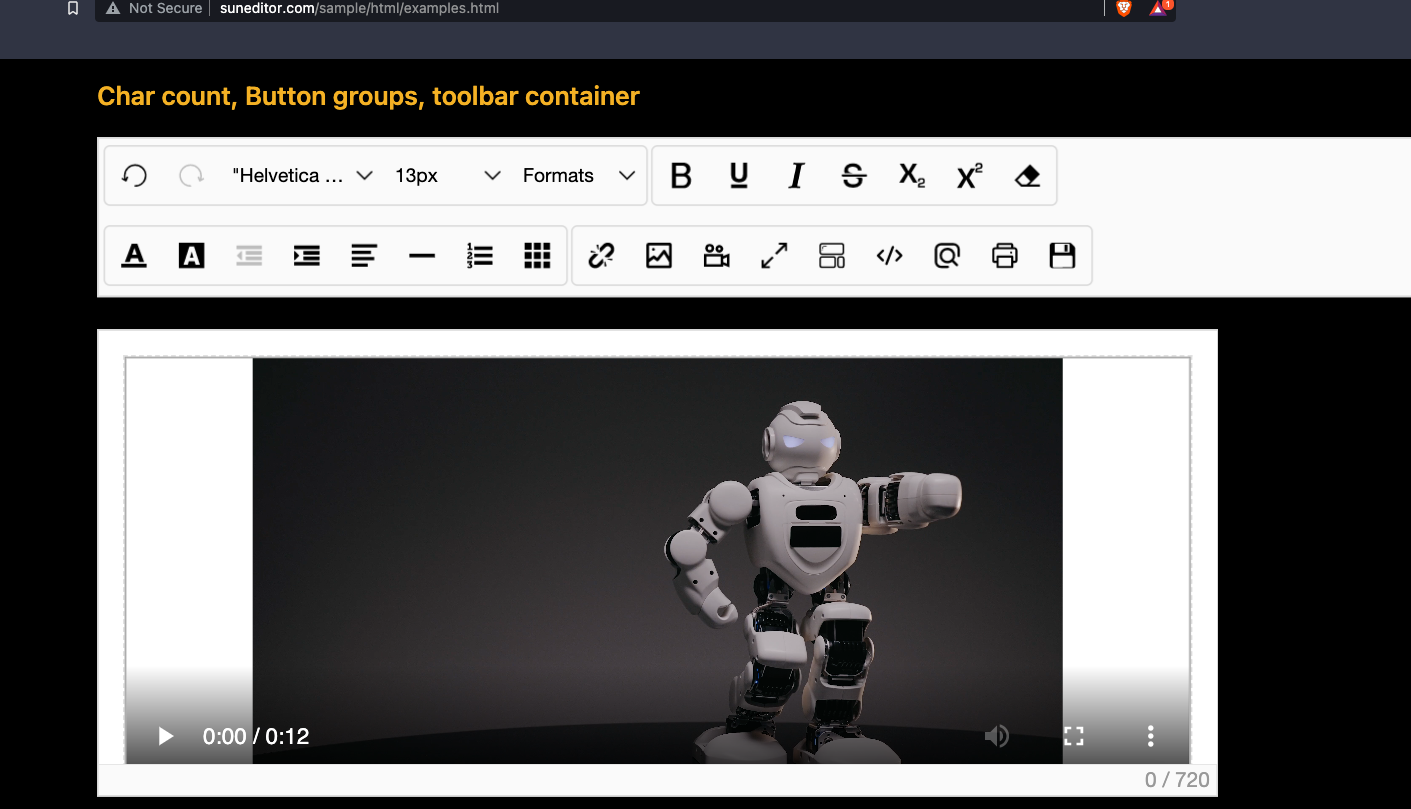 Video attribute controls always true, how can it be removed · Issue 847 · JiHong88/suneditor