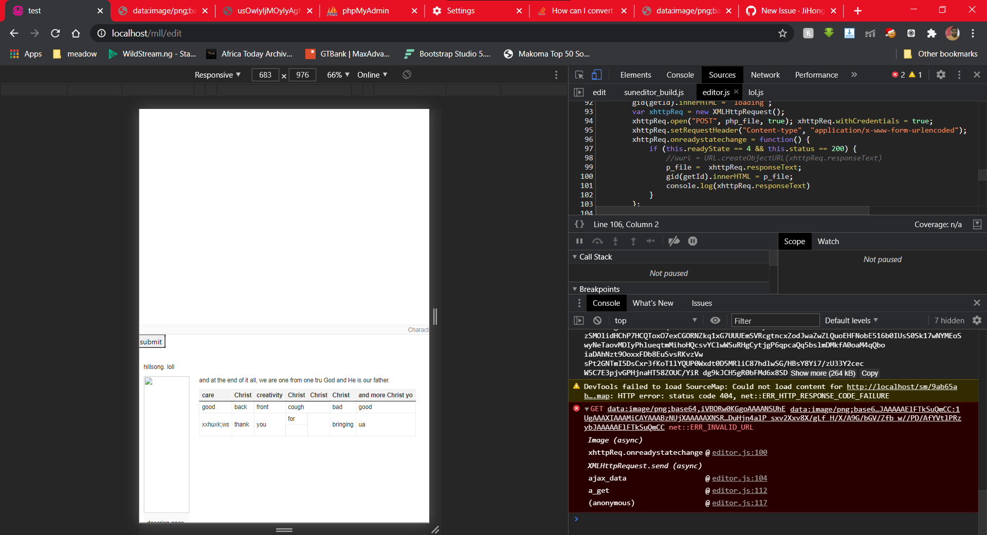 Image not displaying upon retrieval from database · Issue #579 ...