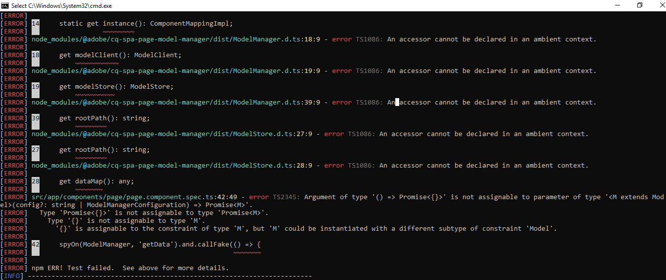 Archetype 23 is failing for angular at npm test · Issue #484 · adobe ...