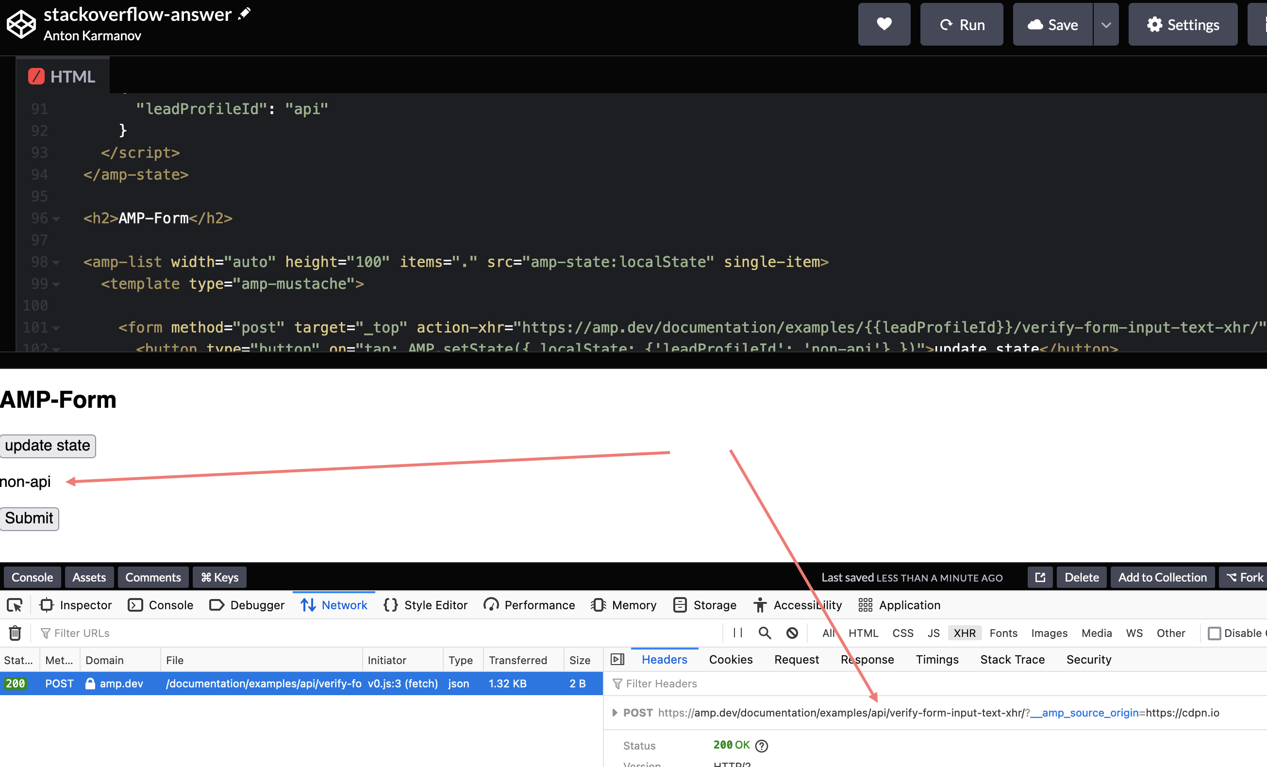 Make Dynamic actionxhr in ampform · Issue 11222 · ampproject/amphtml