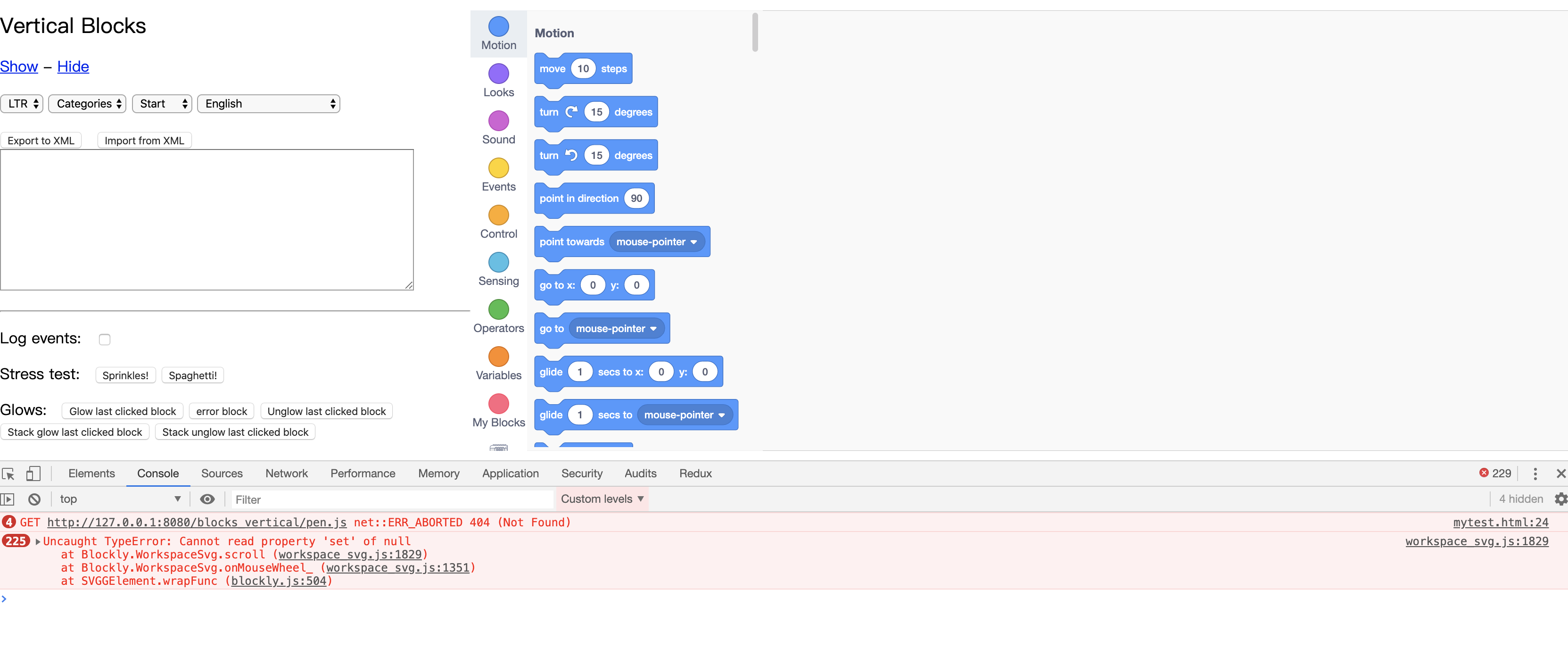 Console print error when scrollbars is set to false · Issue #2016 ...