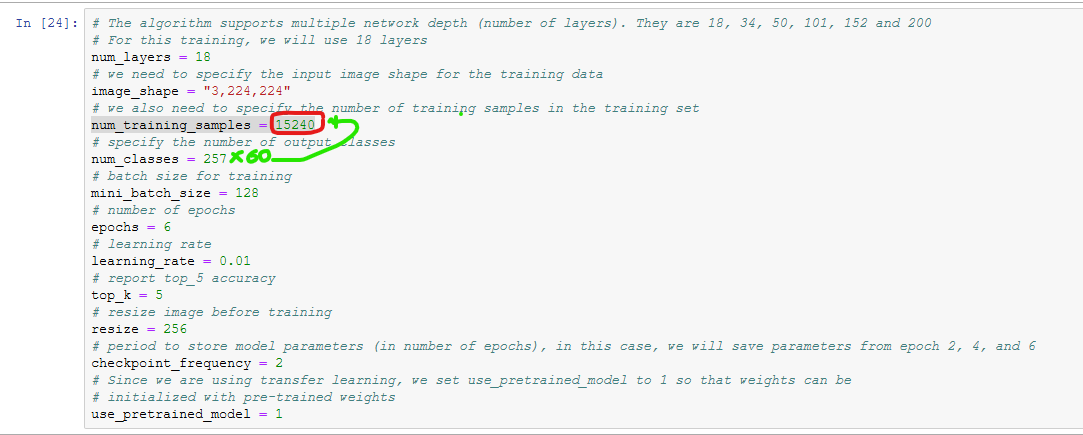 Hyperparameters value num_training_samples value incorrect : Typo ...