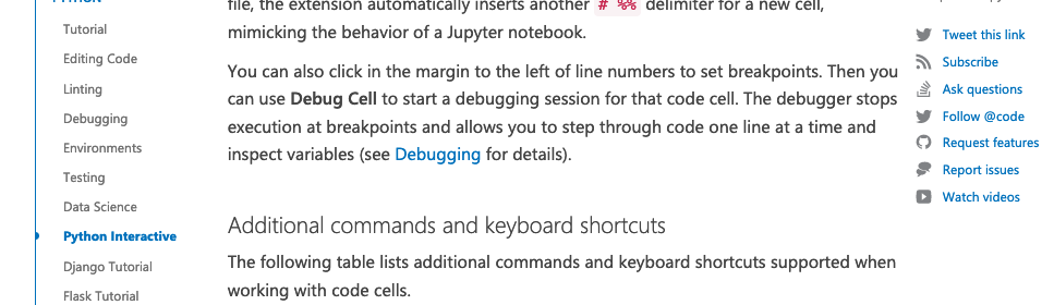 404 for "Debugging" link in Python Interactive window docs · Issue ...