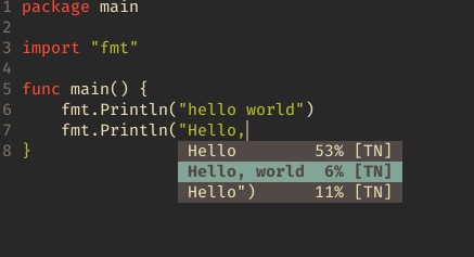 TabNine completion using is not inserting complete prediction · Issue ...
