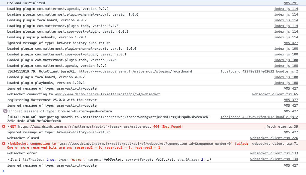 Bug: WebSocket connection failed - One or more reserved bits are on ...