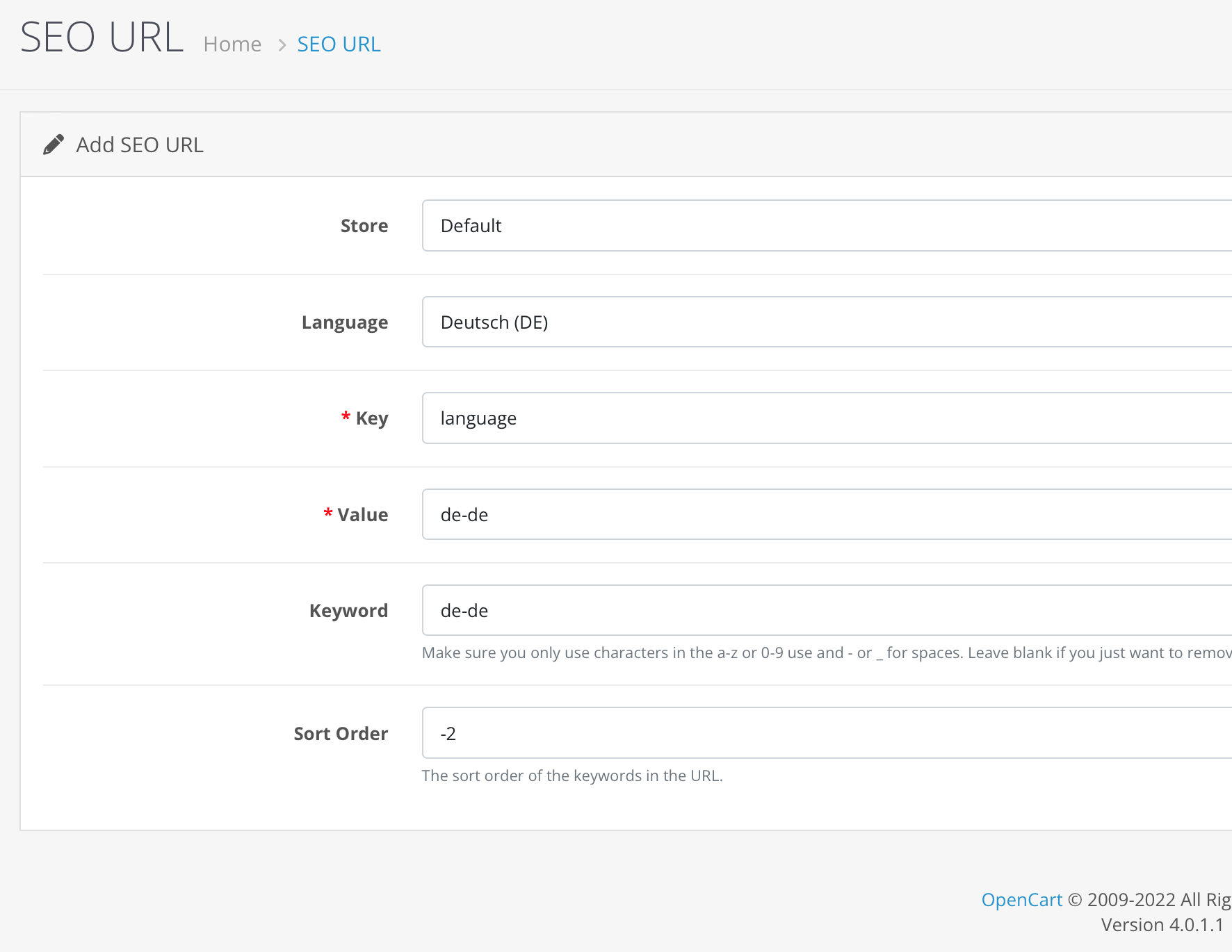 Store front language switches back to english when seo is used issue