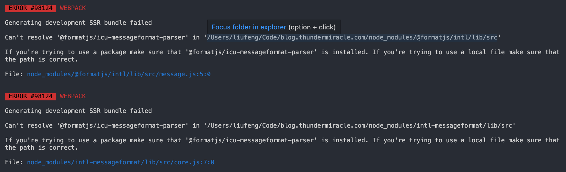 Can't resolve '@formatjs/icu-messageformat-parser' error · Issue #2757 ...