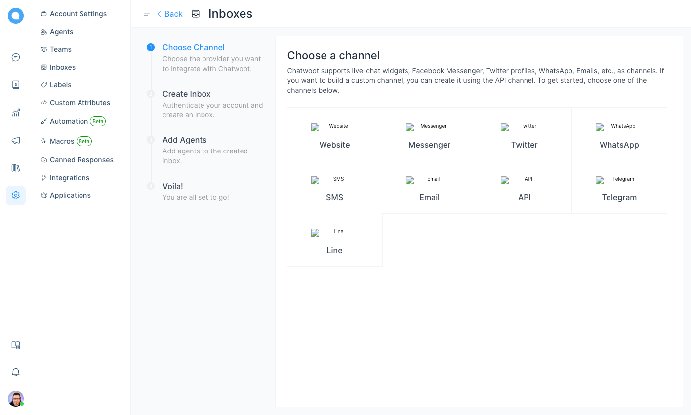 Chatwoot Inboxes Images of Inboxes are not displayed (2.13.0) · Issue #6341 · chatwoot ...