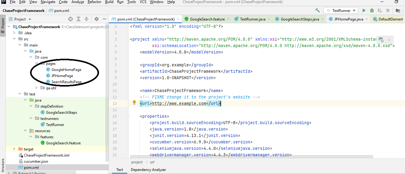 Github jaip123 chaseprojectframework