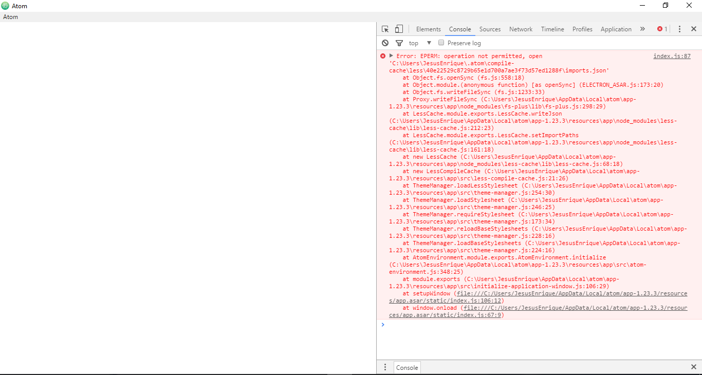 White screen when opening atom · Issue #17101 · atom/atom · GitHub