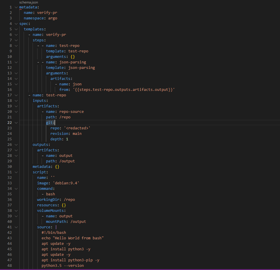 Passing output parameter json data from previous step to next step ...