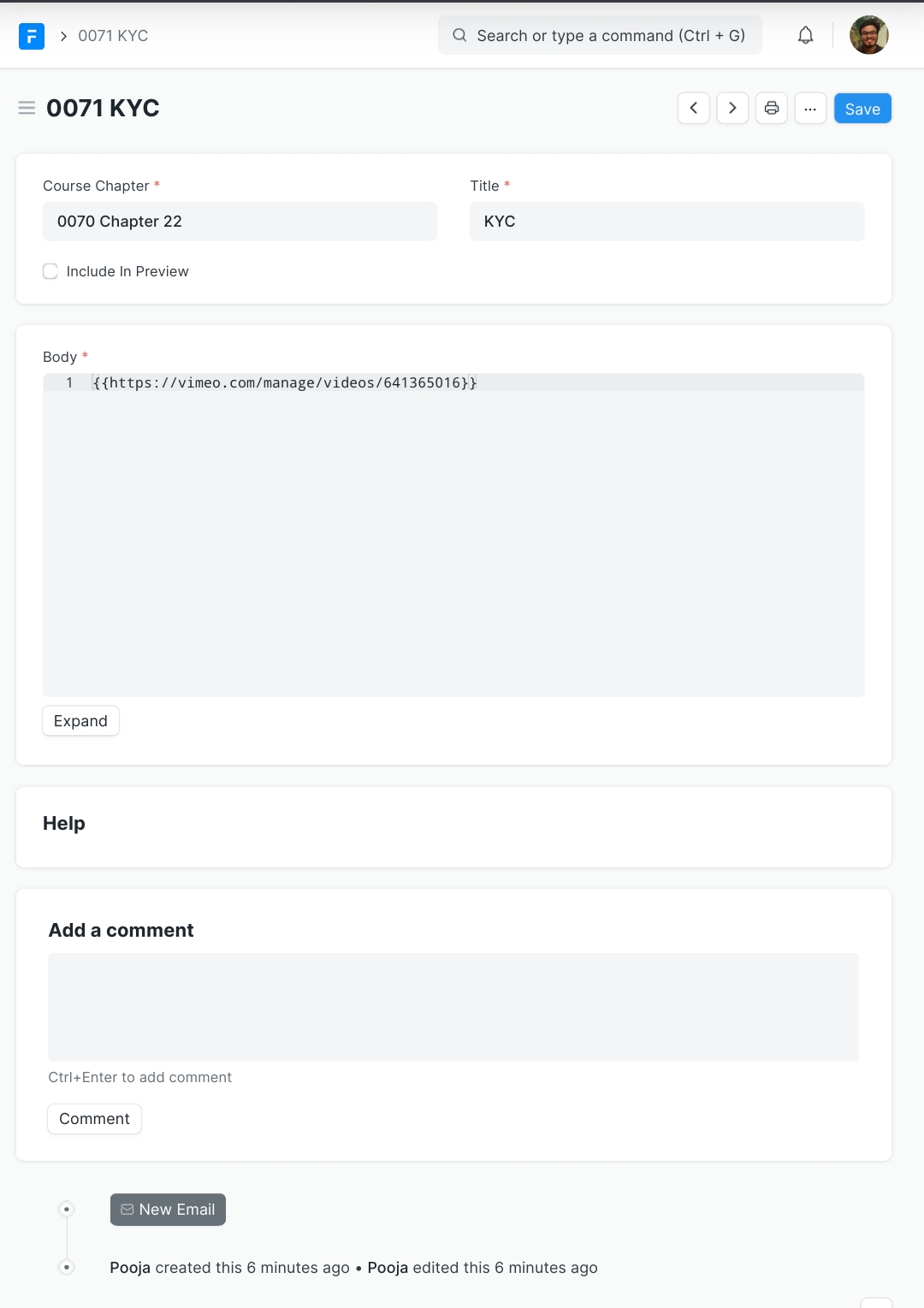 Content of the Help section in Course lesson module is missing · Issue ...