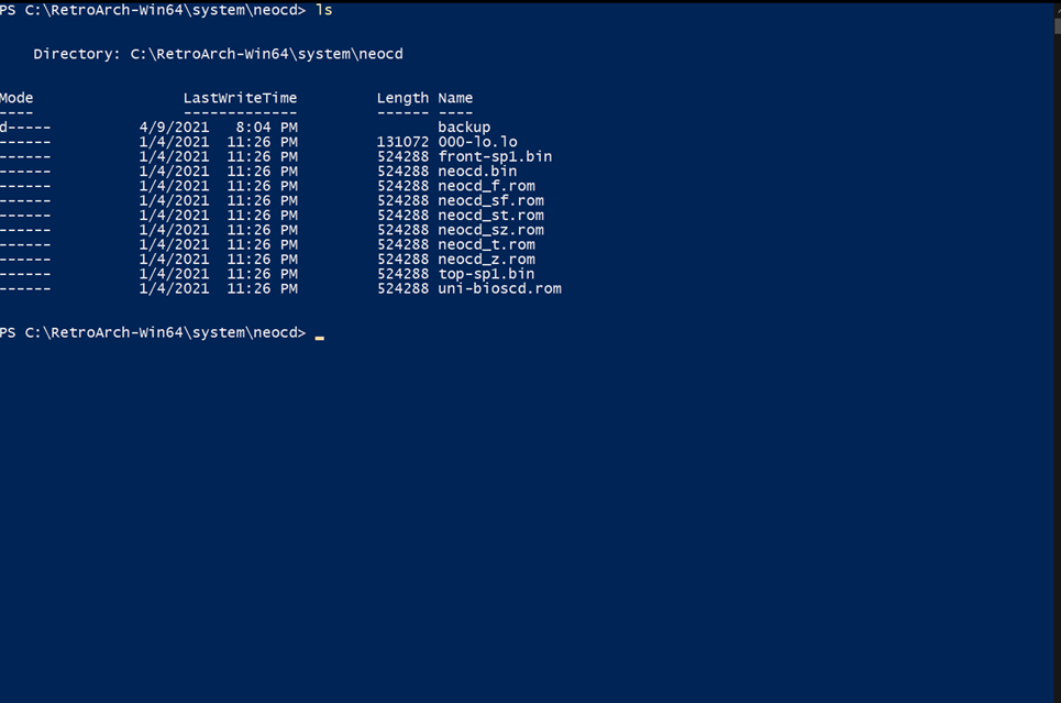 W10 retroarch crash when launch a game with neocd core · Issue 57