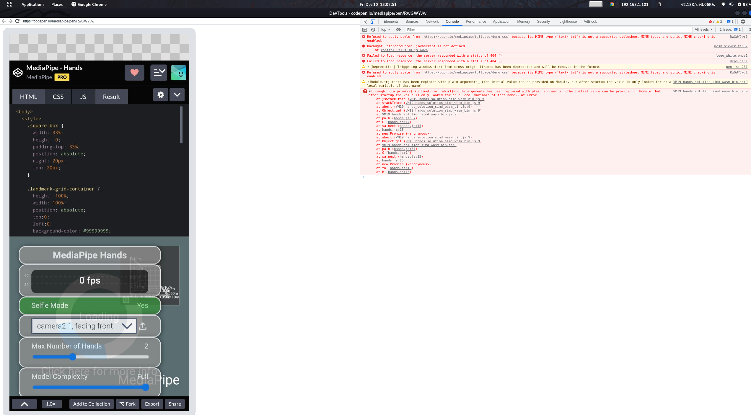 JSSolutionscodepens wasn't working on most of android devices
